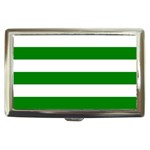 Horizontal Stripes - White and Green Cigarette Money Case