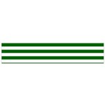 Horizontal Stripes - White and Dark Green Flano Scarf (Small)