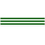 Horizontal Stripes - White and Dark Green Flano Scarf (Large)