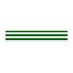 Horizontal Stripes - White and Dark Green Flano Scarf (Mini)