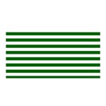 Horizontal Stripes - White and Dark Green Satin Wrap