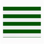 Horizontal Stripes - White and Dark Green Small Glasses Cloth (2 Sides)