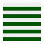 Horizontal Stripes - White and Dark Green Medium Glasses Cloth (2 Sides)
