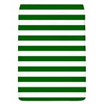 Horizontal Stripes - White and Dark Green Removable Flap Cover (S)
