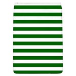 Horizontal Stripes - White and Dark Green Removable Flap Cover (L)