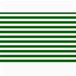 Horizontal Stripes - White and Dark Green Collage 12  x 18 