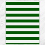 Horizontal Stripes - White and Dark Green Canvas 12  x 16 
