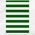 Horizontal Stripes - White and Dark Green Canvas 12  x 18 