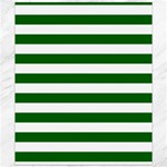 Horizontal Stripes - White and Dark Green Canvas 20  x 24 