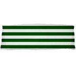 Horizontal Stripes - White and Dark Green Body Pillow Case Dakimakura (Two Sides)