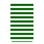 Horizontal Stripes - White and Dark Green Memory Card Reader (Rectangular)