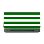Horizontal Stripes - White and Dark Green Memory Card Reader with CF