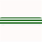 Horizontal Stripes - White and Dark Green Small Bar Mat