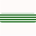 Horizontal Stripes - White and Dark Green Medium Bar Mat