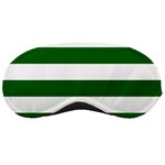 Horizontal Stripes - White and Dark Green Sleeping Mask