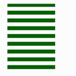 Horizontal Stripes - White and Dark Green Large Garden Flag (Two Sides)