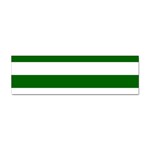 Horizontal Stripes - White and Dark Green Sticker Bumper (10 pack)