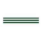 Horizontal Stripes - White and Forest Green Flano Scarf (Mini)