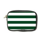 Horizontal Stripes - White and Forest Green Coin Purse