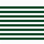 Horizontal Stripes - White and Forest Green Collage 8  x 10 