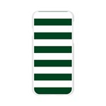 Horizontal Stripes - White and Forest Green Apple iPhone 6/6S Silicone Case (Transparent)