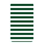 Horizontal Stripes - White and Forest Green Memory Card Reader (Rectangular)