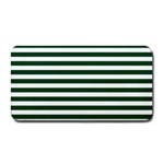Horizontal Stripes - White and Forest Green Medium Bar Mat