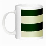 Horizontal Stripes - White and Forest Green Night Luminous Mug