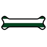 Horizontal Stripes - White and Forest Green Magnet (Dog Bone)