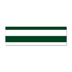 Horizontal Stripes - White and Forest Green Sticker Bumper (100 pack)