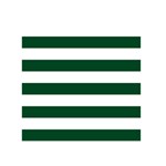 Horizontal Stripes - White and Forest Green Greeting Card 5  x 7 