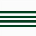 Horizontal Stripes - White and Forest Green 4  x 8  Photo Cards