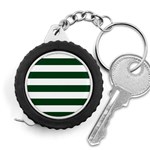 Horizontal Stripes - White and Forest Green Measuring Tape