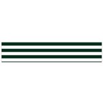 Horizontal Stripes - White and Deep Green Flano Scarf (Small)