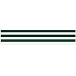 Horizontal Stripes - White and Deep Green Flano Scarf (Large)