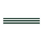 Horizontal Stripes - White and Deep Green Flano Scarf (Mini)