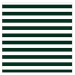 Horizontal Stripes - White and Deep Green Large Satin Scarf (Square)