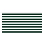 Horizontal Stripes - White and Deep Green Satin Shawl