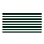 Horizontal Stripes - White and Deep Green Satin Wrap