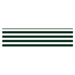 Horizontal Stripes - White and Deep Green Satin Scarf (Oblong)