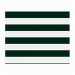 Horizontal Stripes - White and Deep Green Small Glasses Cloth (2 Sides)