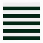 Horizontal Stripes - White and Deep Green Medium Glasses Cloth