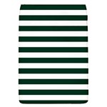 Horizontal Stripes - White and Deep Green Removable Flap Cover (S)