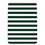 Horizontal Stripes - White and Deep Green Removable Flap Cover (L)