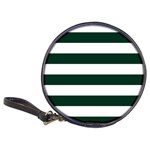 Horizontal Stripes - White and Deep Green Classic 20-CD Wallet