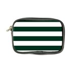 Horizontal Stripes - White and Deep Green Coin Purse