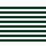 Horizontal Stripes - White and Deep Green Collage 8  x 10 