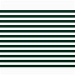 Horizontal Stripes - White and Deep Green Collage 11  x 14 