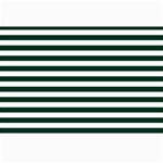 Horizontal Stripes - White and Deep Green Collage 12  x 18 