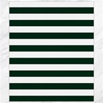 Horizontal Stripes - White and Deep Green Canvas 8  x 10 